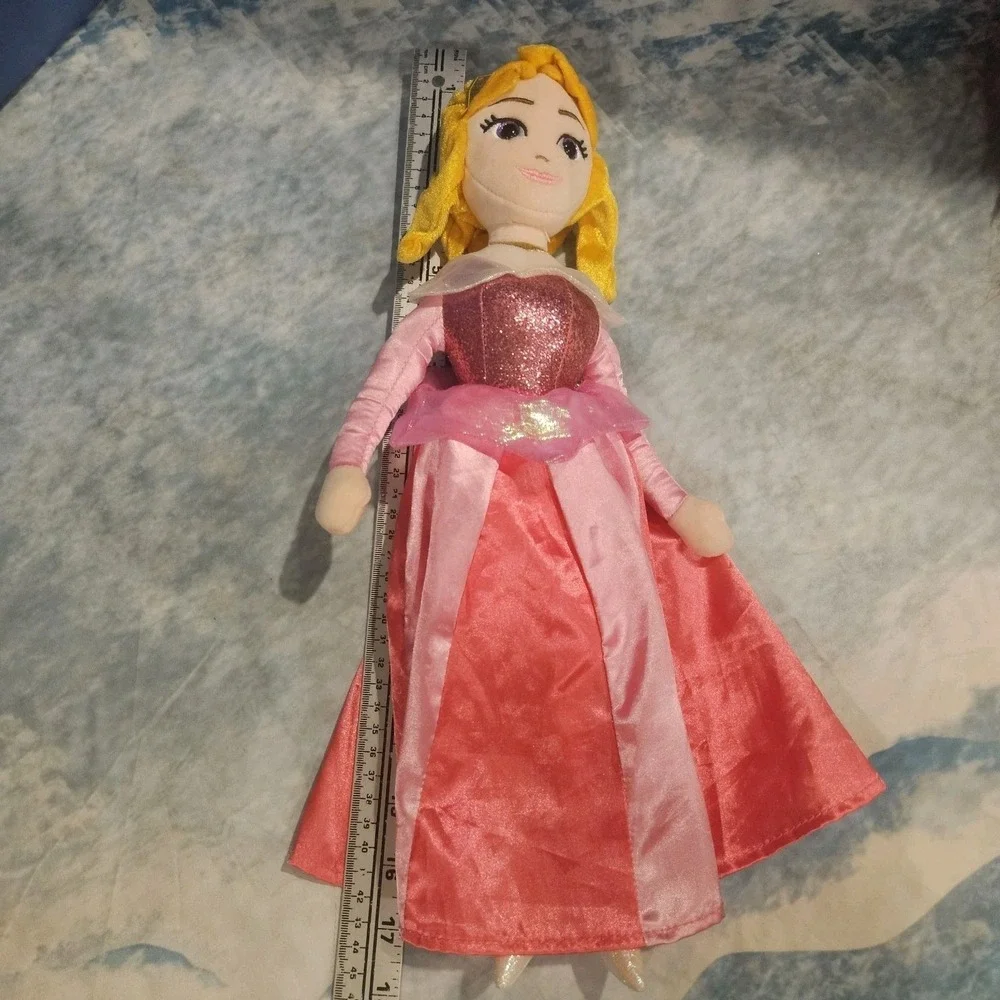 Disney Princess Aurora Sleeping Beauty & Palace Pet Plush Bundle Lot Pink Cat‎